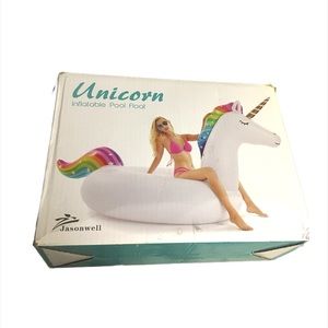 Unicorn inflatable floaty, adult size, NWT in box, $75